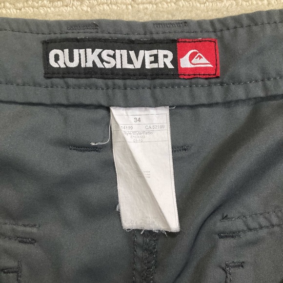 Quicksilver Dark Grey Cargo Shorts. Men’s 34. - Picture 4 of 6